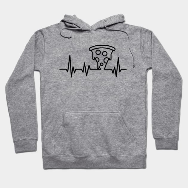 Pizza Lover Pizza Heatbeat Pizza Lifeline Hoodie by uncommontee